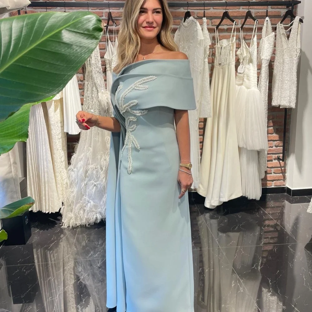 Customized Prom Knitting Pearl Beach Straight Boat Neck Bespoke Occasion Gown Midi Dresses Sd285797a9a774ee5a3d4712056063fa2f