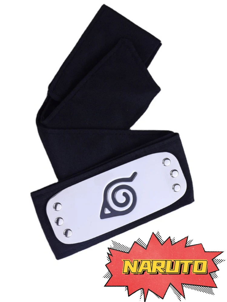 Anime NARUTO Forehead Protector Baby Toys Cosplay Logo Plated Ninja Headband Akatsuki Kakashi Head Band Decoration Wholesale