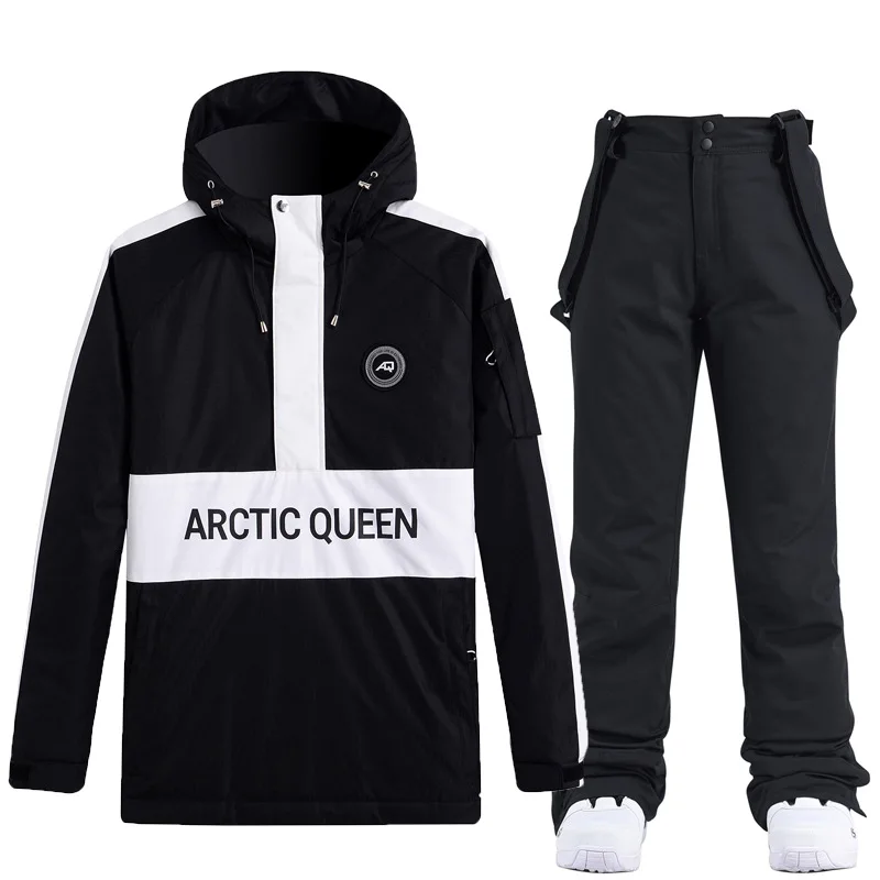 Conjunto de Esqui à Prova de Vento, Jaqueta, Calça, Quente, Grosso, Impermeável, Snowboarding, Conjunto de Neve, Roupas para Exterior, Mulheres,