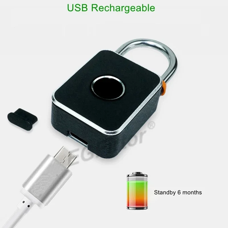 Tuya APP Fingerprint Padlock Bluetooth Padlock Mini Portable Biometric USB Charging For Locker Luggage Gym