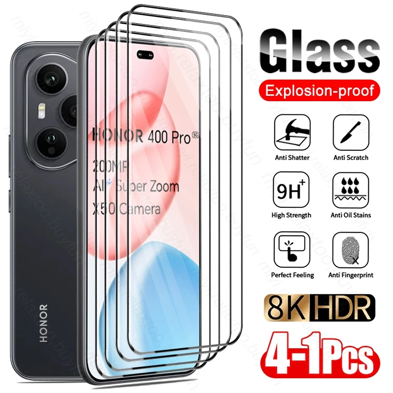4-Pack 9D Curved Tempered Glass Screen Protector