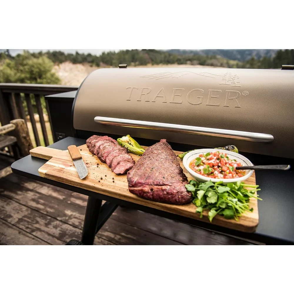 Grills Pro 34 Electric Wood Pellet Grill and Smoker, Bronze, 884 Square Inches Cook Area, 450 Degree Max Temperature, Meat Probe 3