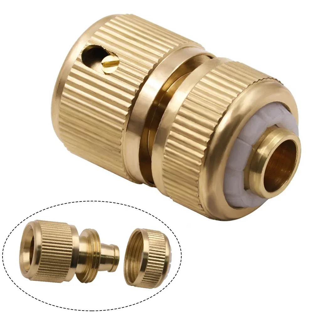 

1/2\" Garden Brass Hose Connector Watering Water Hose Pipe Tap Adaptor Fitting For Garden Standardized Garden Accessories