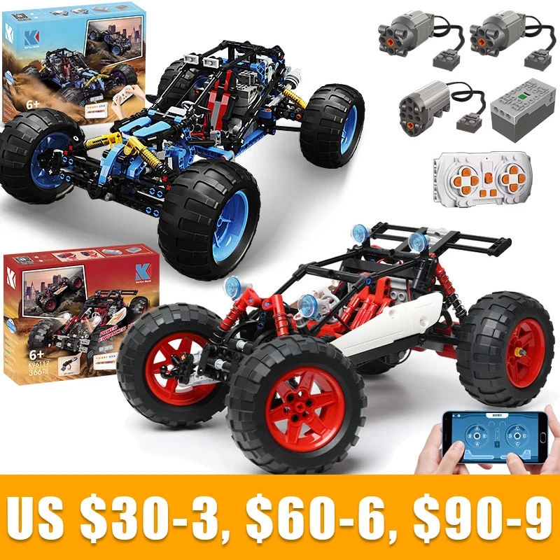 

Technical Buggy Car K96116 APP Remote Control Moter Power Building Blocks Bricks Programming Gift Sets Toys For Children Kids