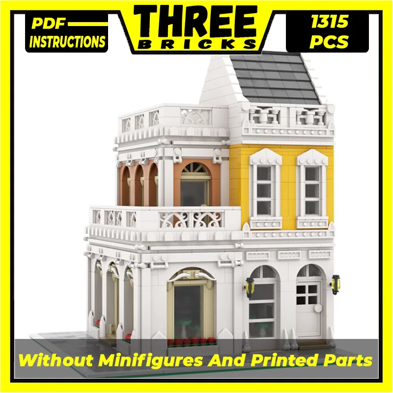 

Moc Building Bricks Street View Model Dentist And Coffee Shop Technology Modular Blocks Gift Toys For Children DIY Sets Assembly