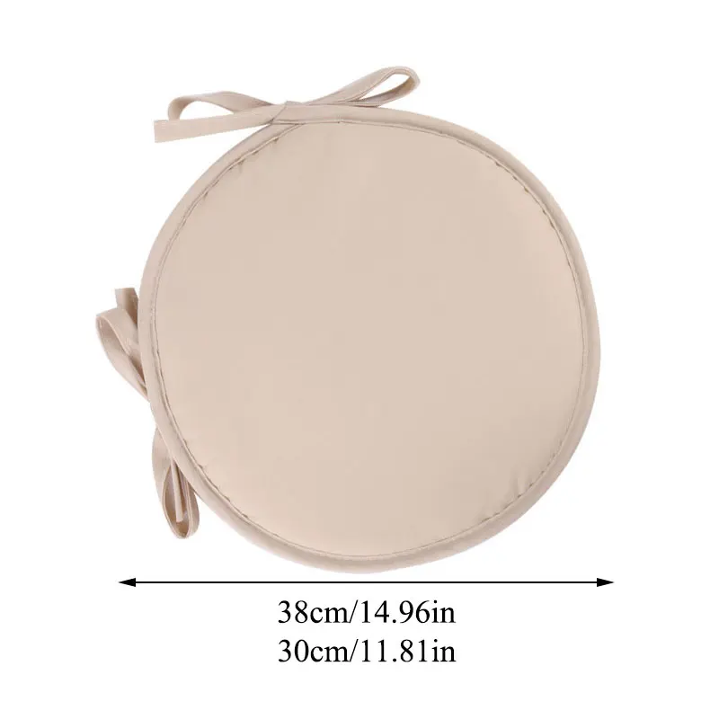 Hot Sale Round Spong Cushions  Solid Color Dining Garden Chair Pad Home Kitchen Office Chair Seat Pads Tie strap Cushion 30/38cm 5