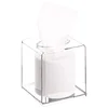 New Clear Acrylic Tissue Box Holder Tissue Dispenser Napkin Holder Car Home Office Desktop Tissue Storage Box Organizer 5