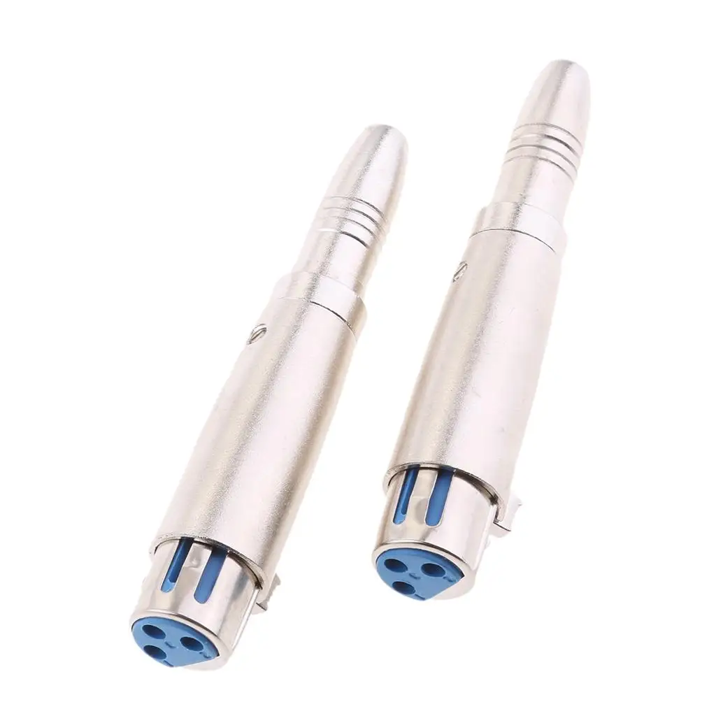 2 Pieces XLR Female to 1/4 "Female Electronic Audio Microphone Adapter