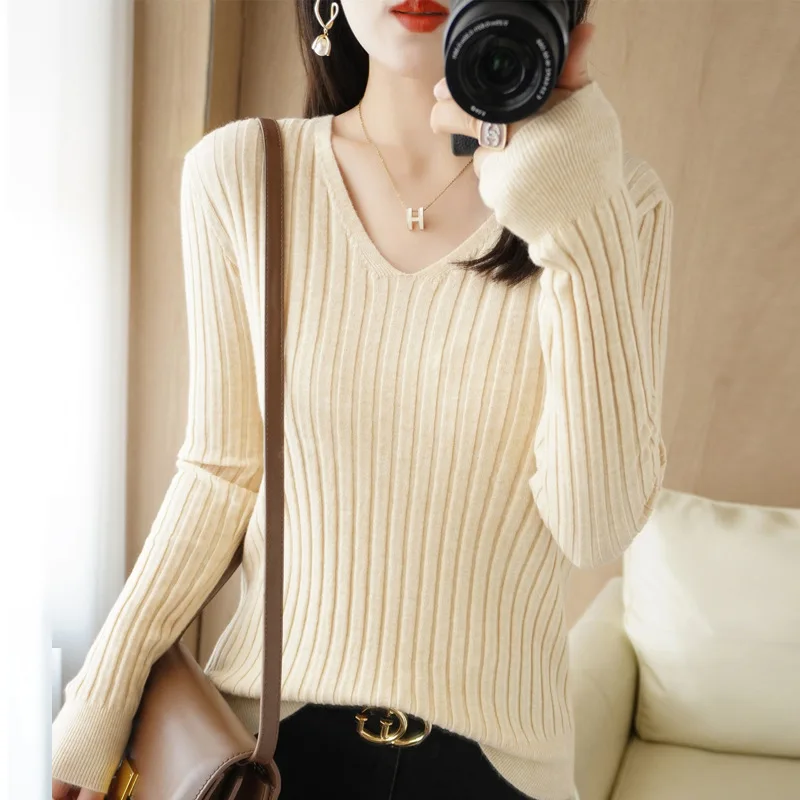 

2022 New Pullover Thin Sweater For Women’s Base Shirt Office Lady Female Dress Free Shipping