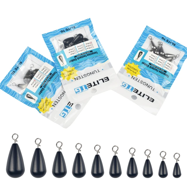 Elite TG 10Pcs Tungsten Fast Sinker, Jika Texas Free Rig Weights,1.3g-21g  Rotatable Line Connector,Sunfish Perch Fishing Lures - AliExpress