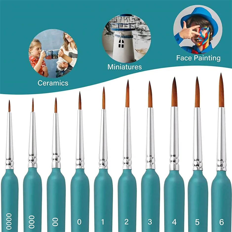 11PCS 프리미엄 드로잉 브러쉬 드로잉 브러쉬 유화 드로잉 브러쉬 드로잉 펜 아트 도구 드로잉 브러쉬 후크 엣지 오일 브러쉬