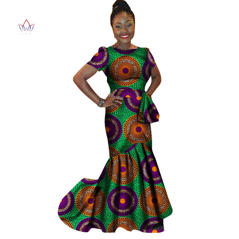 Vestidos africanos para mujer, ropa personalizada de marca, Dashiki de cera de África, corte ajustado, Sexy, talla grande WY1373|Ropa africana| - AliExpress