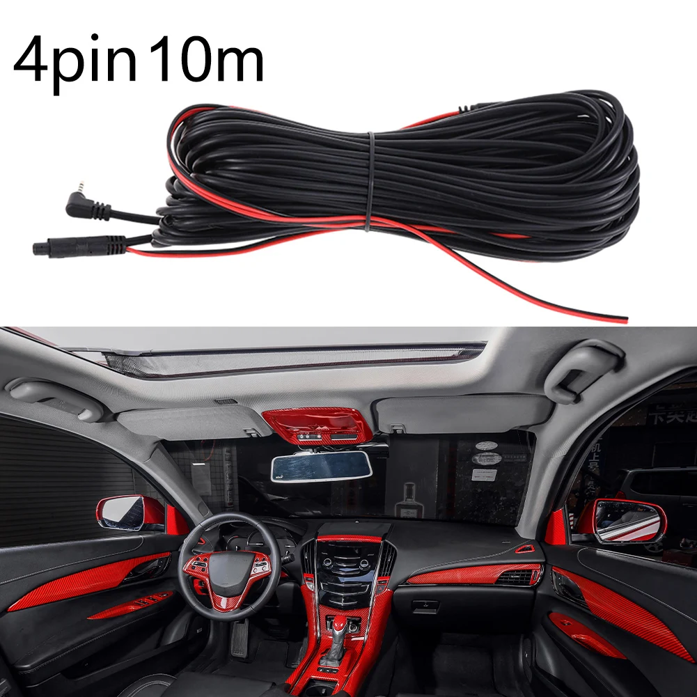 

10M Car DVR Dash Camera Cable 2.5mm 4Pin Extension Wire For Rear View Camera ABS Auto Accessories Tools