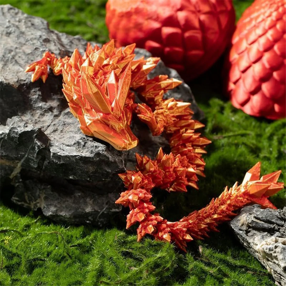 Dragon Egg, Easter Egg,12In Dragon Toy, Eggs with Inside,3D Printed ,Gold