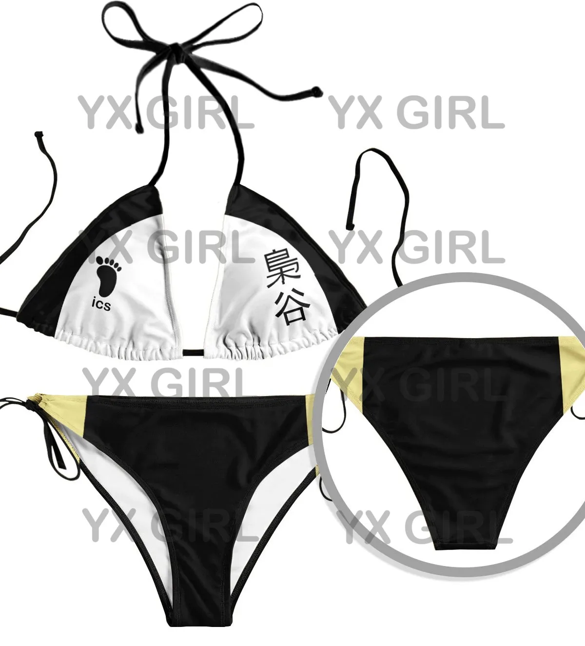 

YX GIRL Team Fukurodani Bikini Swimsuit 3D All Over Printed Sexy Bikini Summer Women For Girl Beach Swimsuit Cosplay Clothes