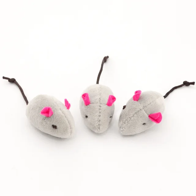 3-200 Pcs Rattle Cat Mouse Toys Also Prefilled Catnip Faux Fur Cat Toys Interactive Cat Game Catnip Toys for Cats Pet Products 2