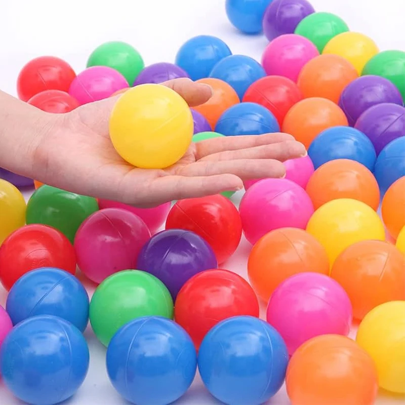 Ball Pit Balls 25-100pcs for Kids Plastic Pit 5/7cm Crush Proof Play BPA Free Non-Toxic Ocean With Reusable Net Bag