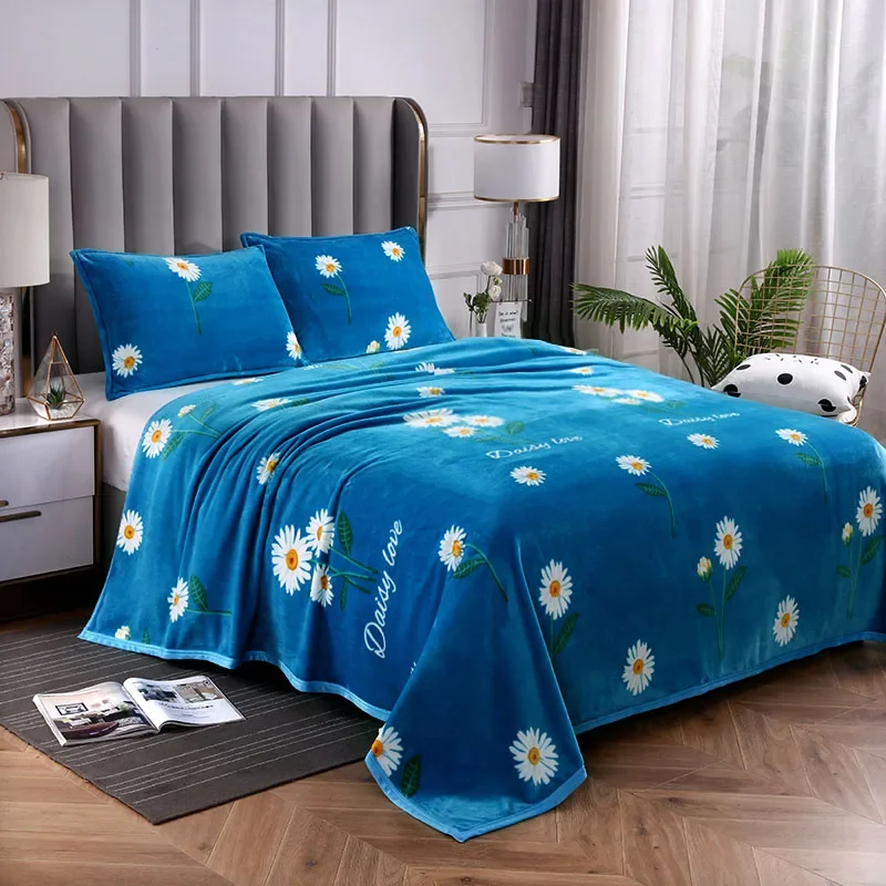 2024 Thickened Mink Blanket Double-sided Fleece Casual Blanket, Farley Fleece Pillowcase Sheet Blanket 3