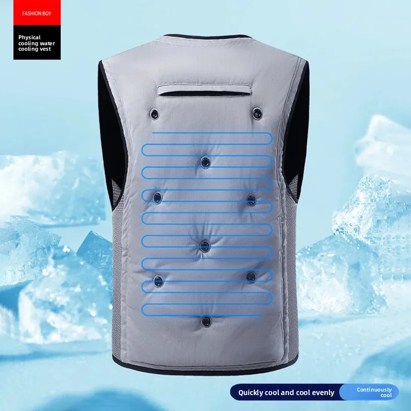 COMXZ Men Women Cooling Vest Water Cooling System Outdoor Hiking Fishing Travel Physical Cooling Work Jacket Summer Breathable
