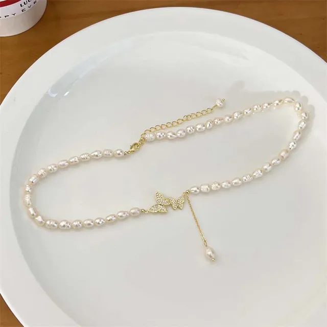 Gold Butterfly Pearl Choker With Pendant Set With Imitation Pearl Vintage  Style For Womens Simple Clavicle Look Perfect For Weddings And Special  Occasions From Fashionstore666, $1.81