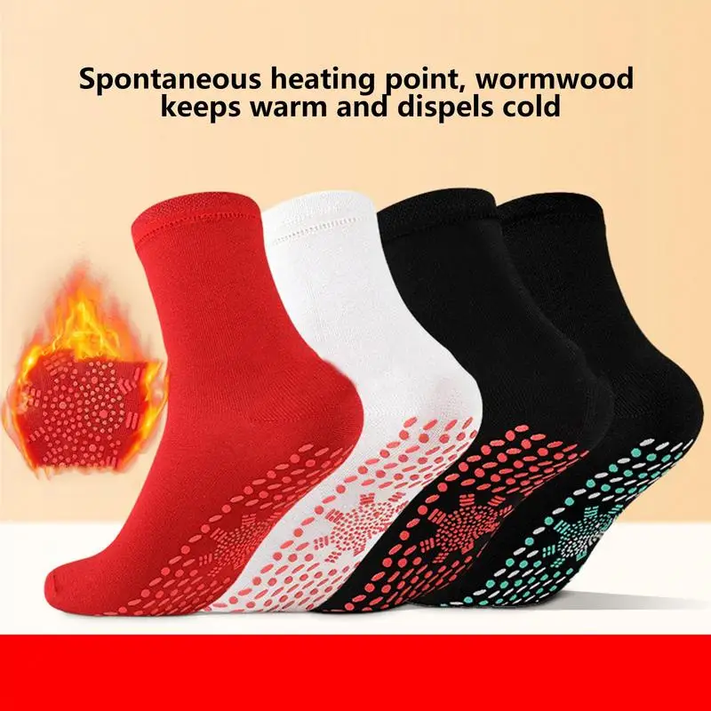 Self Heating Socks Magnetic Massage Socks Tour maline Outdoor Breathable Anti-Freezing Warm for Winter Cycling Ski Hiking