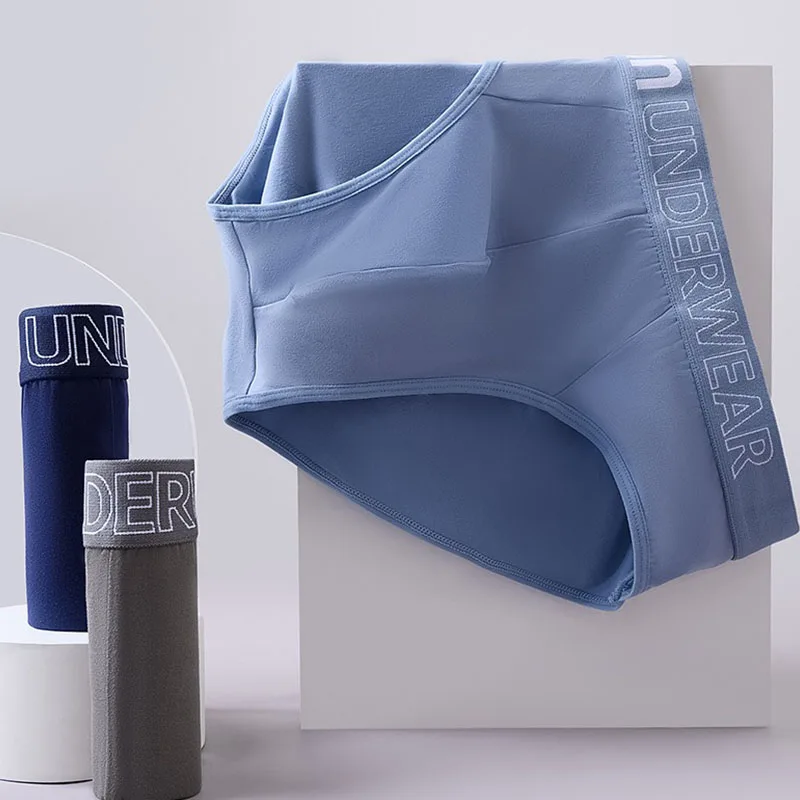 3 Pcs/Lot Men's Letter Briefs Underwear Comfortable Panties Shorts Sexy Gifts for Man Underpants