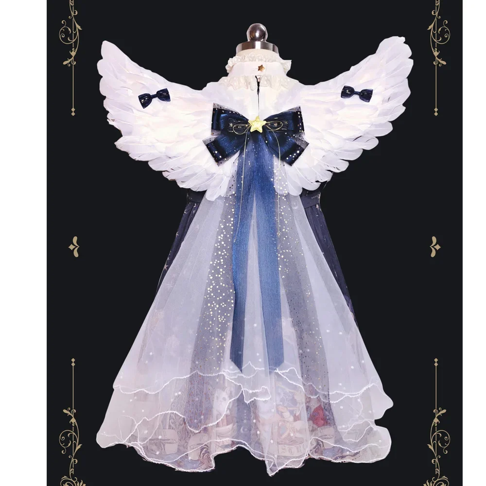 

Sweet Lolita Wings Feather White Cosplay Wings w. Veil Party Costume Wing