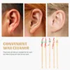Ear Curette 5Pcs Bamboo Ear Cleaning Spoon Chinese Head Earwax Curette Remover Earpick Toiletry Ear Wax Cleaners Tool 6
