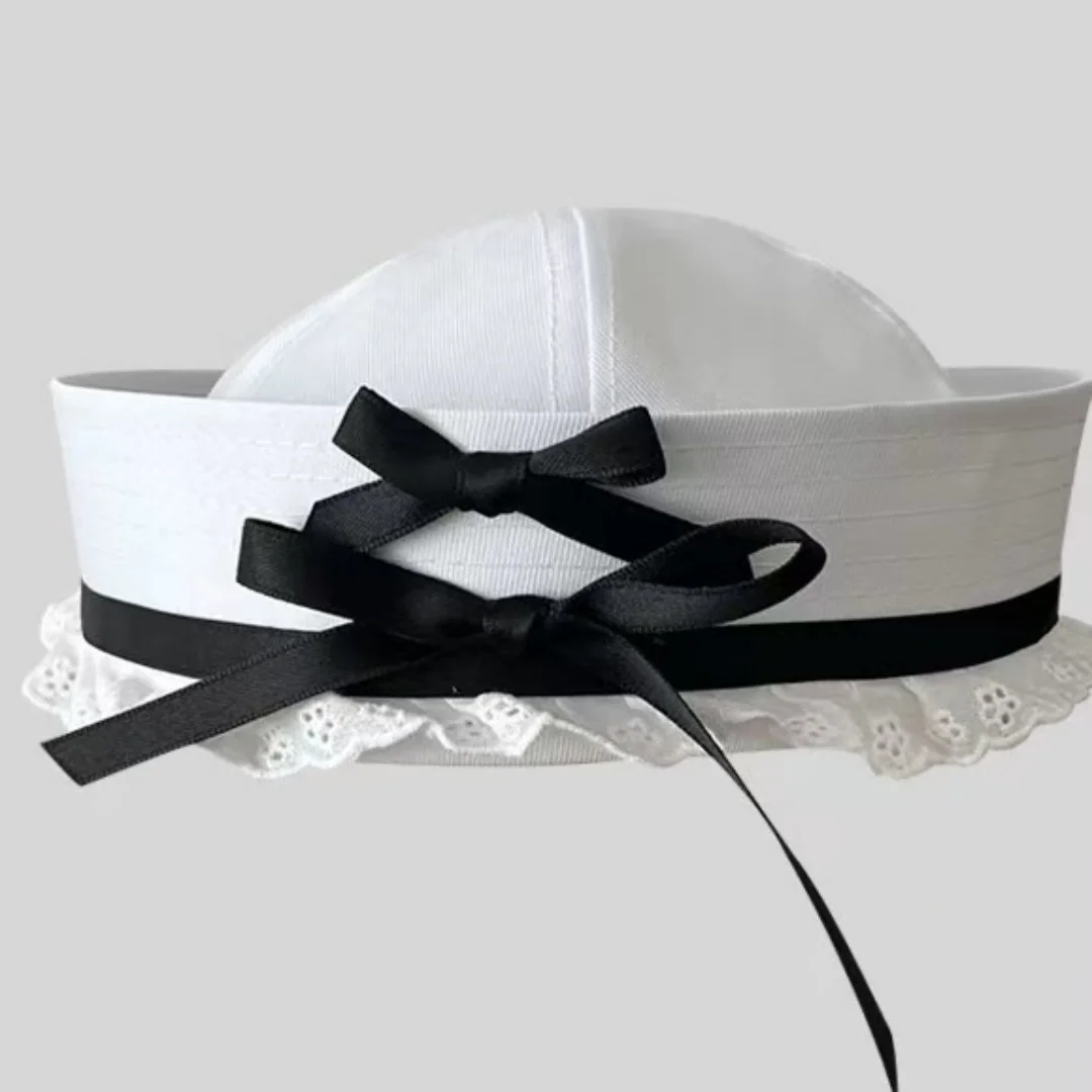 HongLuan Matrosenhut mit Schleife in Schwarz/Rosa für Strand-Cosplay, Kapitänshüte, gestreifte Frau, Rave-Festivals-Accessoires und Partykappen für Herren – Detail 28
