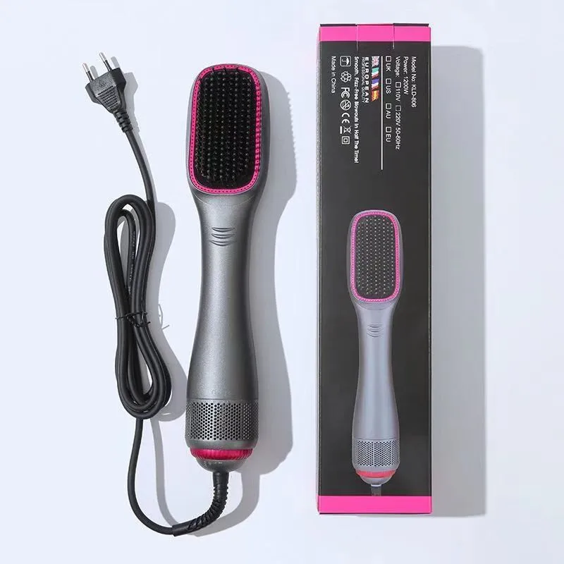 Three in One Electric Hair Comb, Fast Curling Iron, Hair Dryer, Straightener with Hot Air Function
