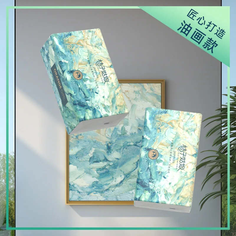 12 packs/carrying household toilet paper, oil painting toilet paper, facial tissue soft napkins