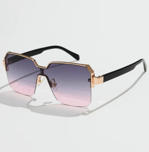 Unisex Frameless Luxury Square Sunglasses - Vintage Fashion Alloy Frames with UV400 Protection