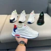 Summer New Breathable Mesh Thick Bottom Heightening White Sneakers Lightweight Casual Trendy Dad Shoes Rubber Sole round Toe