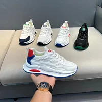 Summer New Breathable Mesh Thick Bottom Heightening White Sneakers Lightweight Casual Trendy Dad Shoes Rubber Sole round Toe