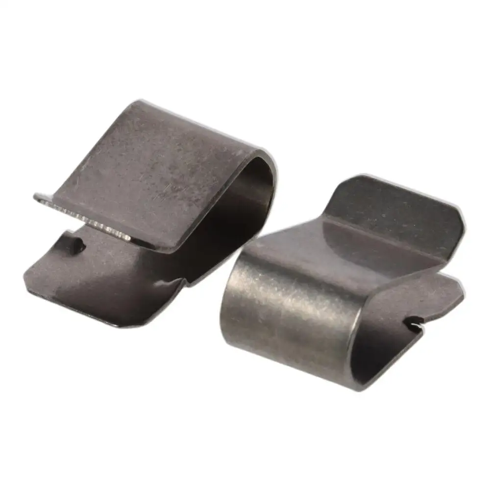 20pcs Stainless Steel Spring U Clips - Silver Tone, Medium