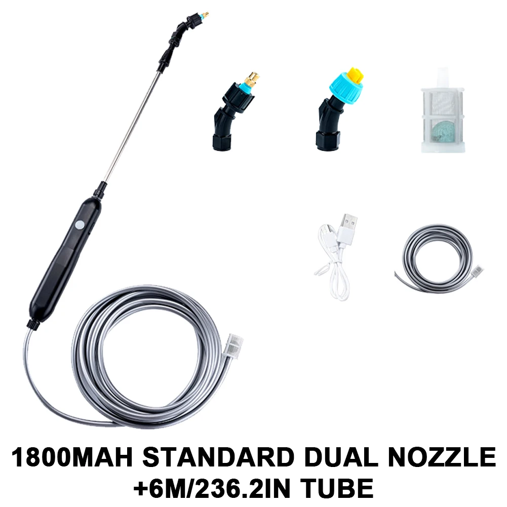 Electric Plant Sprayer Garden Sprayer 2 Nozzles 2/4/6/10M Hose