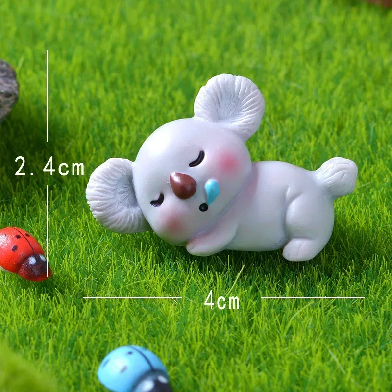Cute Cartoon Koala Figurines Set for Home and Room Decor, DIY Desktop Accessories