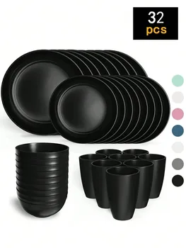 Reusable plastic tableware set 1