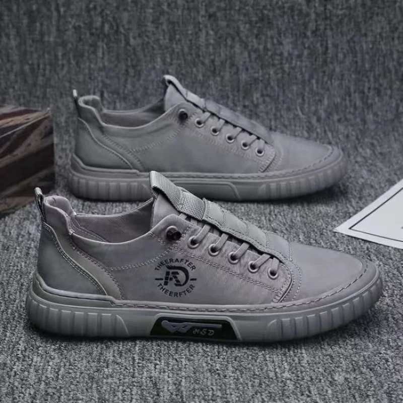 

Men Casual Shoes Breathable Ice Silk Canvas Shoes Comfortable Sneakers Outdoor Comfort Slip on Flat Vulacnized Shoes Adult