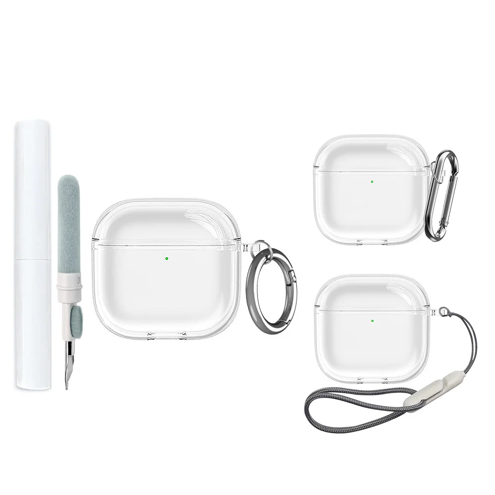 Simplicity Solid Color Transparent Earphone Case Cover For AirPods 1 or 2 3 4 Pro 2 Cases Silicone Cover bags