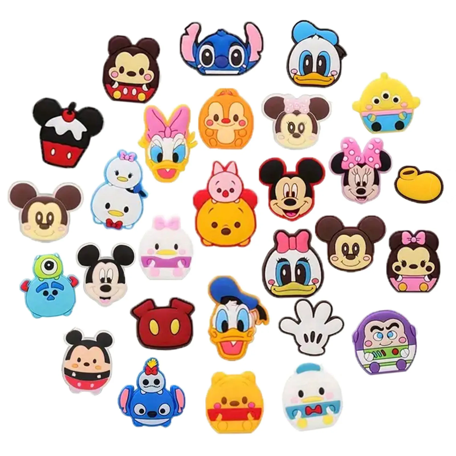 핫 토이 시리즈 신발 참, 크록 샌들, PVC 신발 장식 액세서리, 크리스마스, 생일 선물, 28 개 