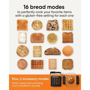 R270 High-Speed Touchscreen Toaster, 2-Slice Smart Toaster with Patented InstaGLO Technology, Warming Rack 4