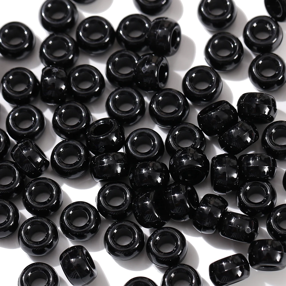100 Pz/lotto 9mm Acrilico Colorato Foro Grande Perline Del Distanziatore Perline Sparse Per La Produzione di Gioielli Collana Del Braccialetto Accessori Artigianali FAI DA TE  36