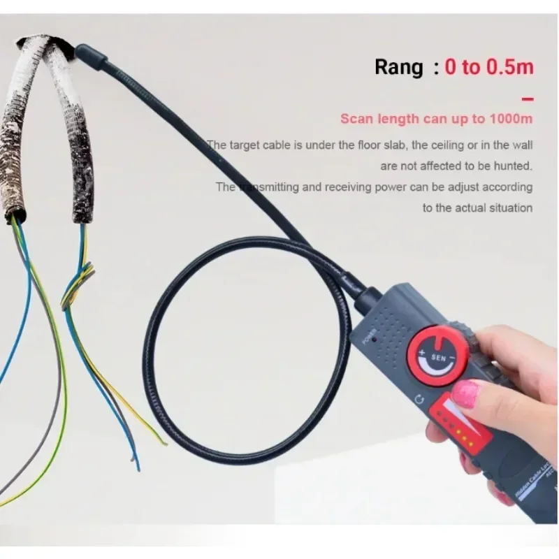 ZHOUCE NF-822 Wall Wire Breakpoint Detector Multifunctional Strong Current Line Finder 220V Hidden Line Detector
