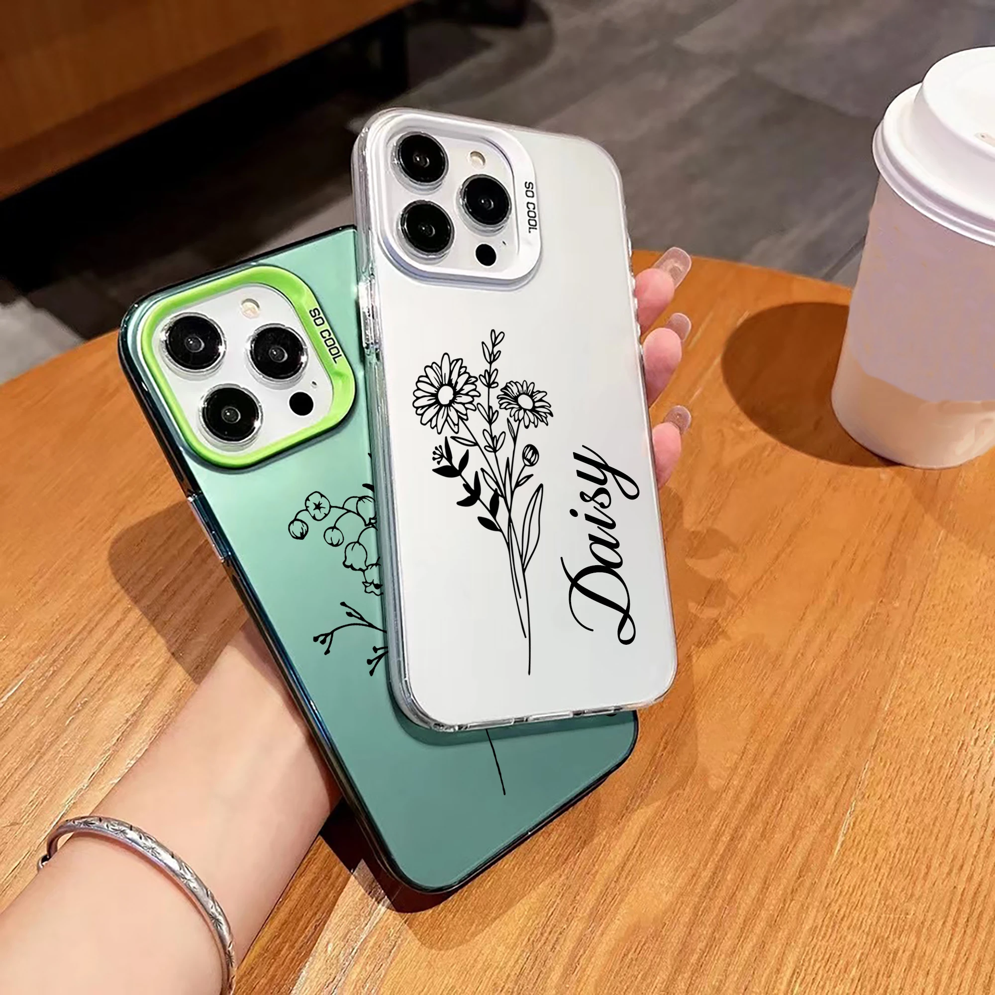 Capa Personalizada com Nome e Flores - Alta Proteção e Elegância