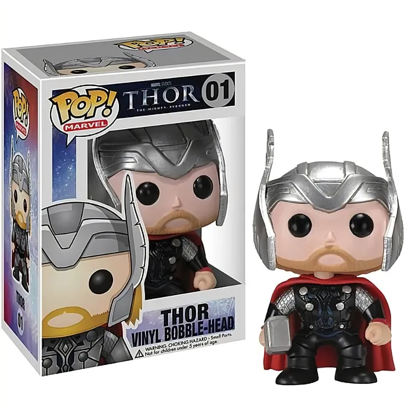 Funko Pop Super Hero Thor 01 # Loki 02 #10Cm Pvc Vinile Bobble Head Toy Collection Action Figure Toys Regali