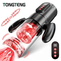 High Speed Automatische Thrusting Kolben Stroker Masturbator Teleskop Vagina Blowjob Masturbation Sex Maschine Sex Spielzeug für Männer 18 5