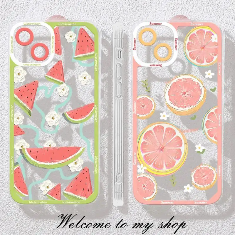 Anime Scenery Flowers Leaves Daisy Transparent Soft Phone Case