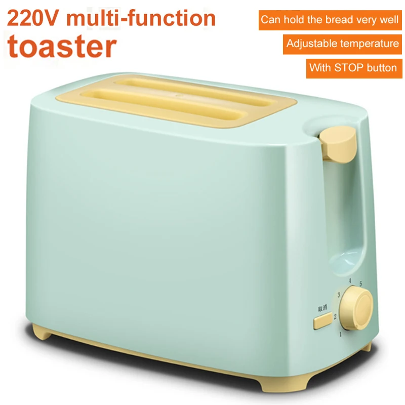 NEW Stainless Steel Electric Toaster Household 2 Slice Auto Bread Baking Machine Toast Sandwich Grill Oven Breakfast Maker