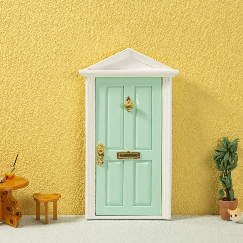 Miniature Wood Elf Door Tooth Fairy Door Mini House Accessories Pretend Play Toy Gift for Kids Furniture Simulation Miniatures miniature figurines miniature house kit